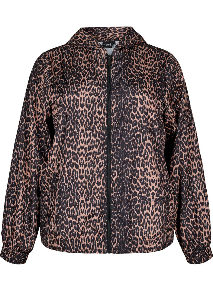 Sportjas met luipaard print en capuchon, Leo AOP, Packshot