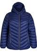 Gewatteerd lichtgewicht jack met capuchon, Blauw, Packshot image number 0