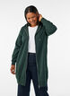 Lange hoodie met ritssluiting en zakken, Groen, Model image number 0