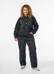Denimjas met rhinestones en grote zakken aan de voorkant, Grijs, Model image number 1