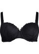 Voorgevormde kanten beha met beugel, Zwart, Packshot image number 0