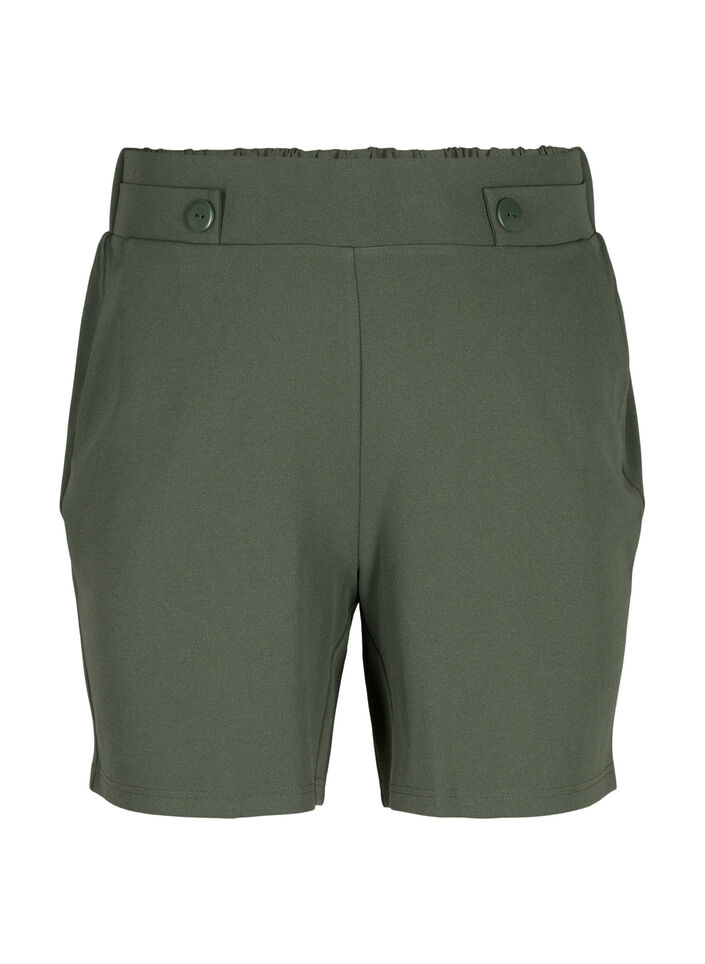 Korte broek met zakken en losse pasvorm, Groen, Packshot image number 0