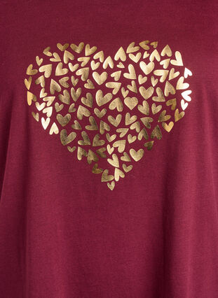 ZizziFLASH - T-shirt met motief, P. Royal Gold Hearts, Packshot image number 2