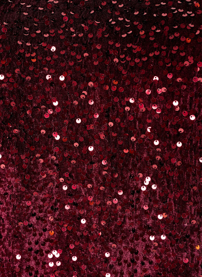 Korte jurk met pailletten in A-lijnvorm, Rood, Packshot image number 2