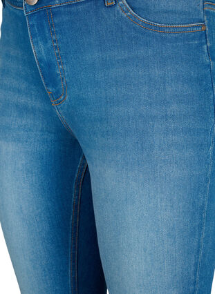 ZizziDestroyed super slanke Sanna jeans, Blue denim, Packshot image number 2