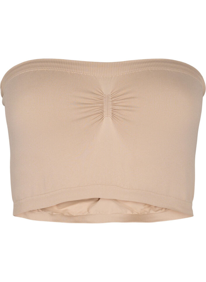 Bandeau topje, Beige, Packshot image number 0