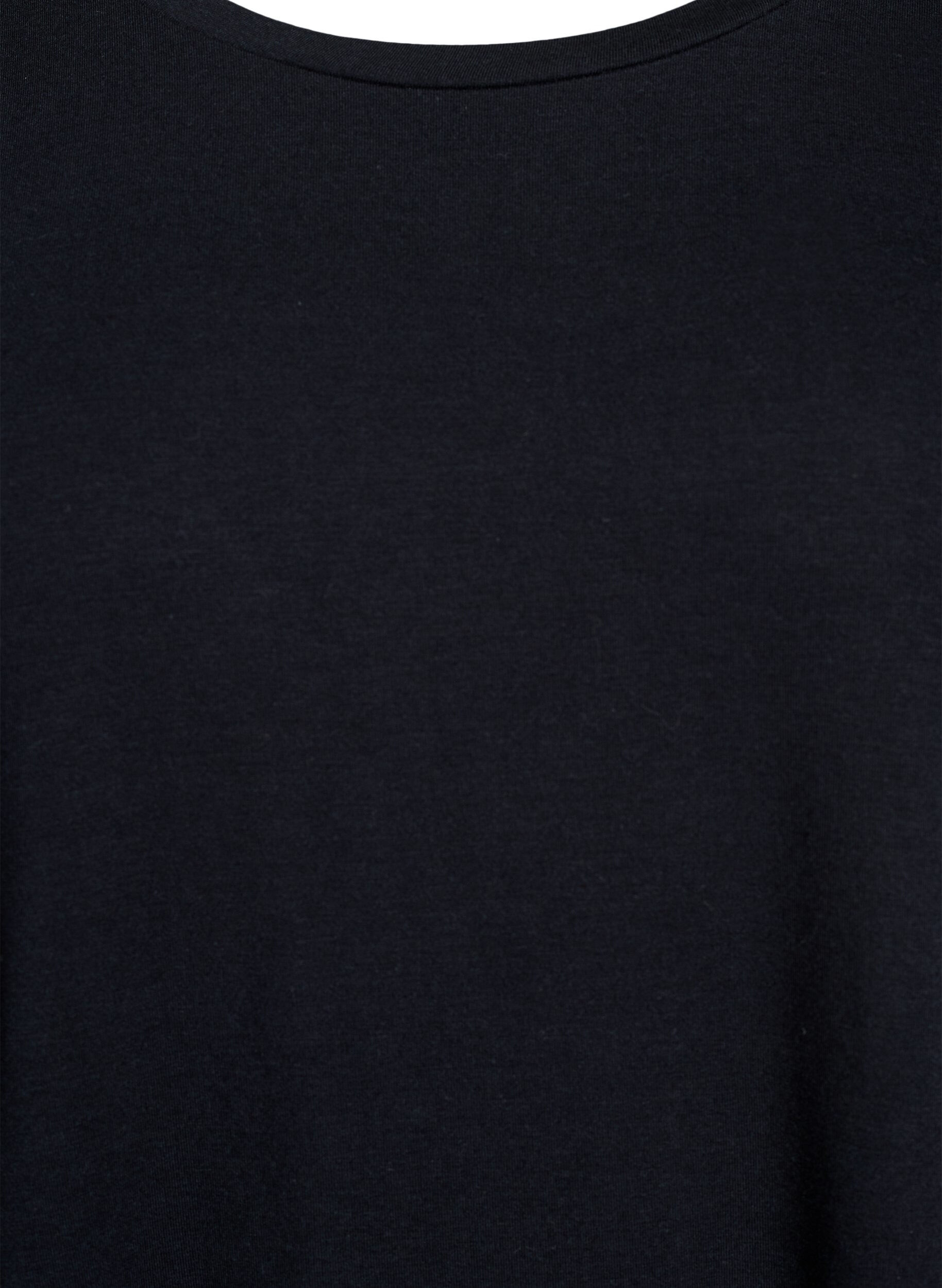 ZizziLos T-shirt met ronde hals, Zwart, Packshot image number 2
