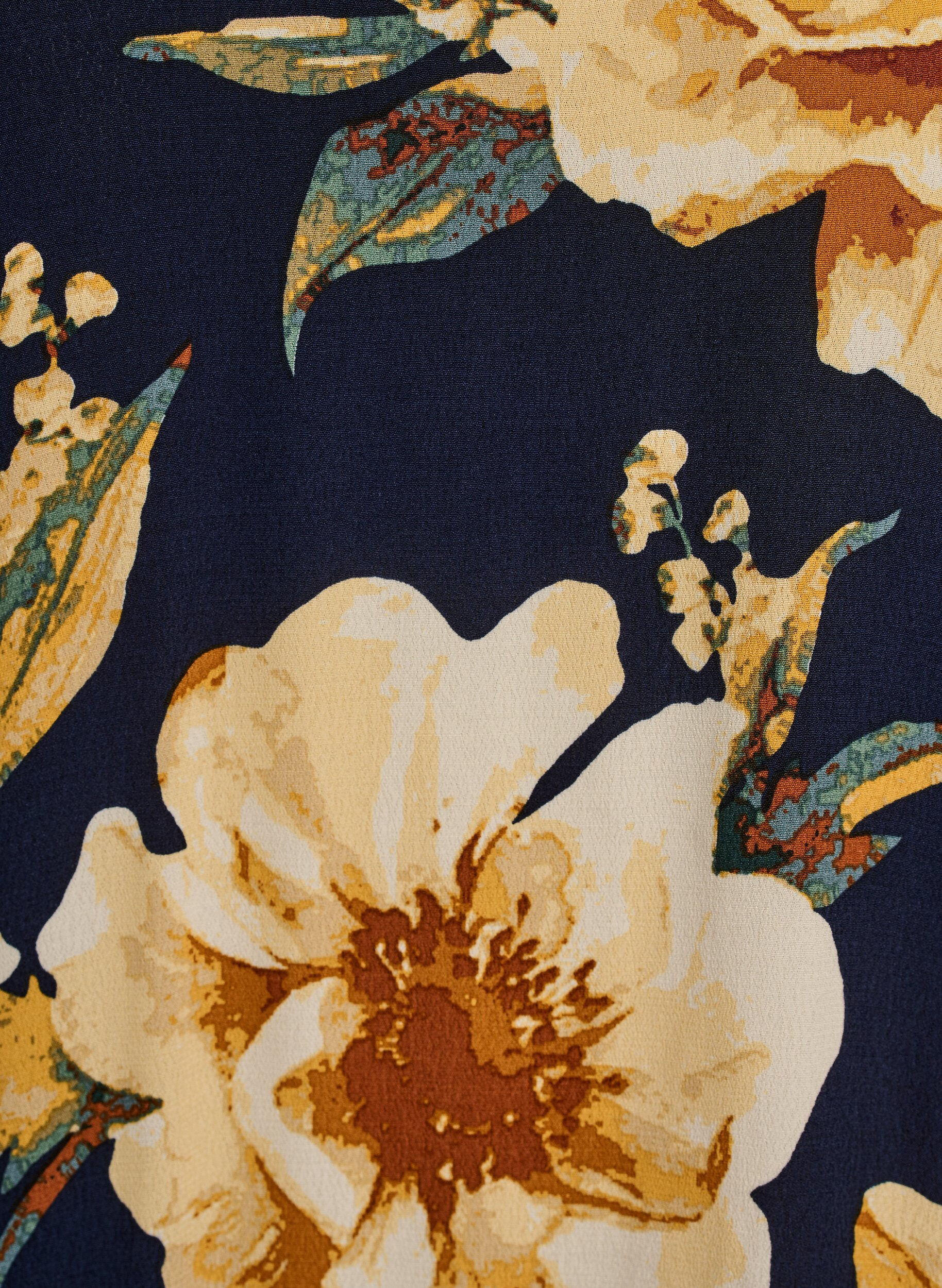 ZizziViscose blouse met korte mouwen met print, Blauw, Packshot image number 2