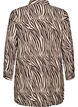 Lange blouse met zebraprint, Bruin, Packshot image number 1