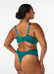 Microvezel string met kant en normale taille, Groen, Model image number 1