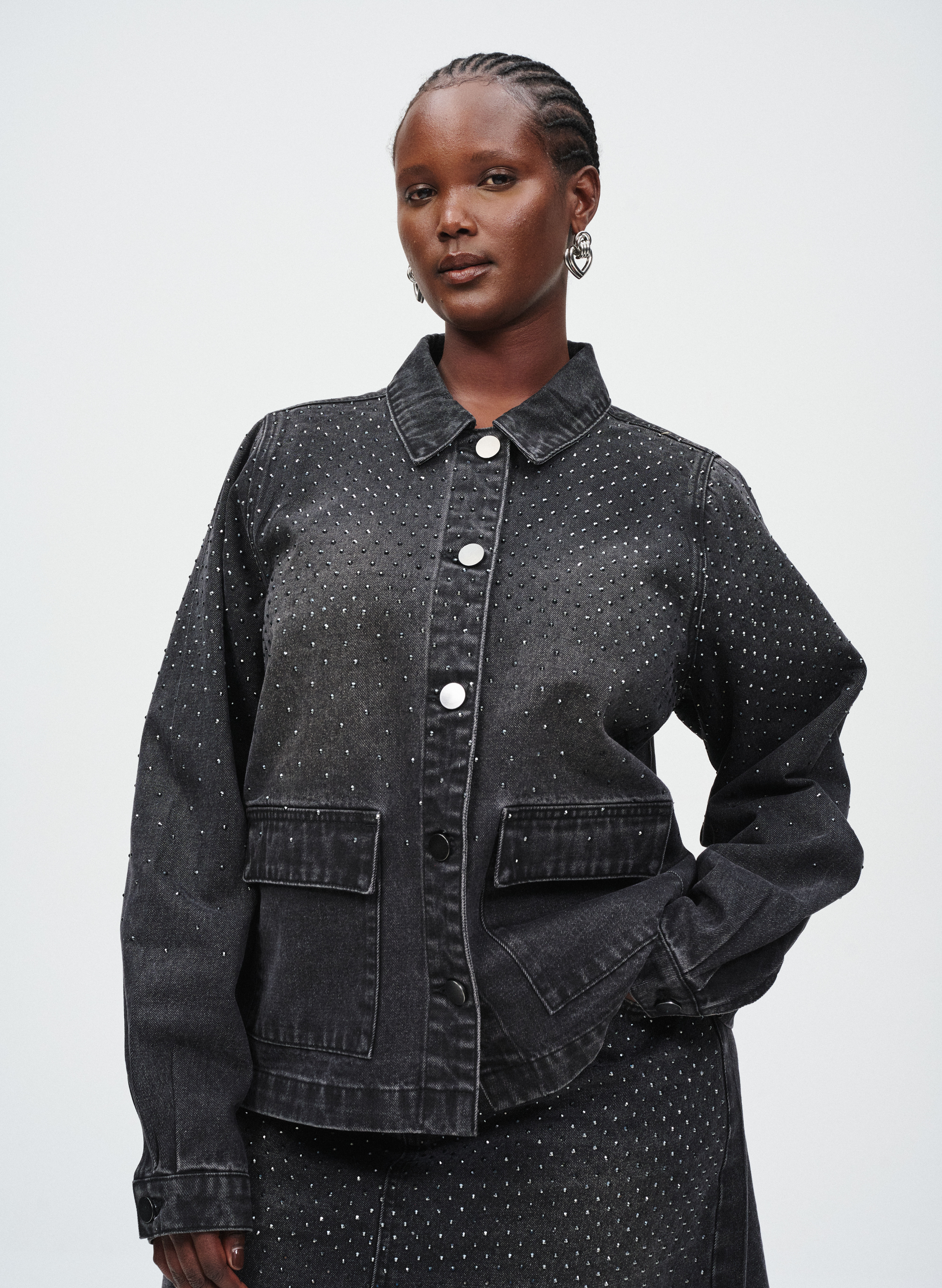 ZizziDenim met stenen details, , Model