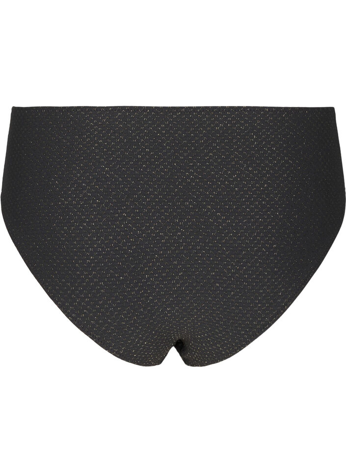 Bikinibroekje met glitter en een tai-snit, Black, Packshot