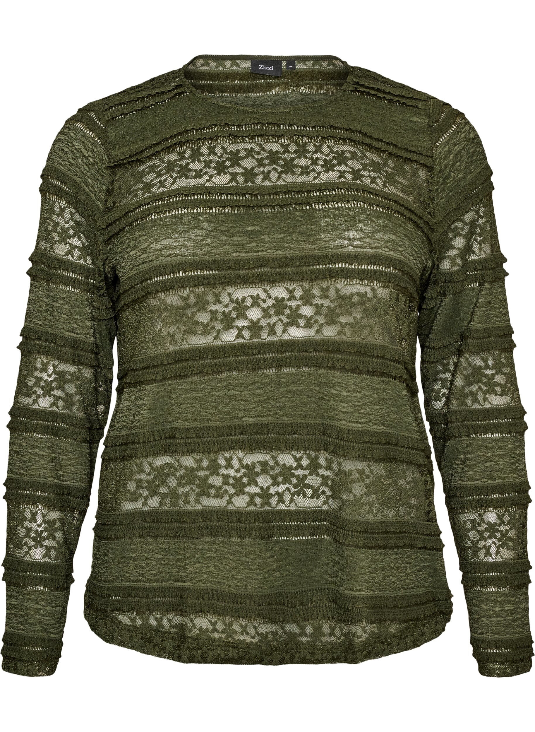 Kanten blouse met lange mouwen