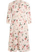 Midi-jurk met smock en decoratieve knopen, Beige, Packshot image number 0