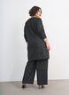 Korte jurk met een boucl&eacute;textuur en glitterdraden, Zwart, Model image number 4
