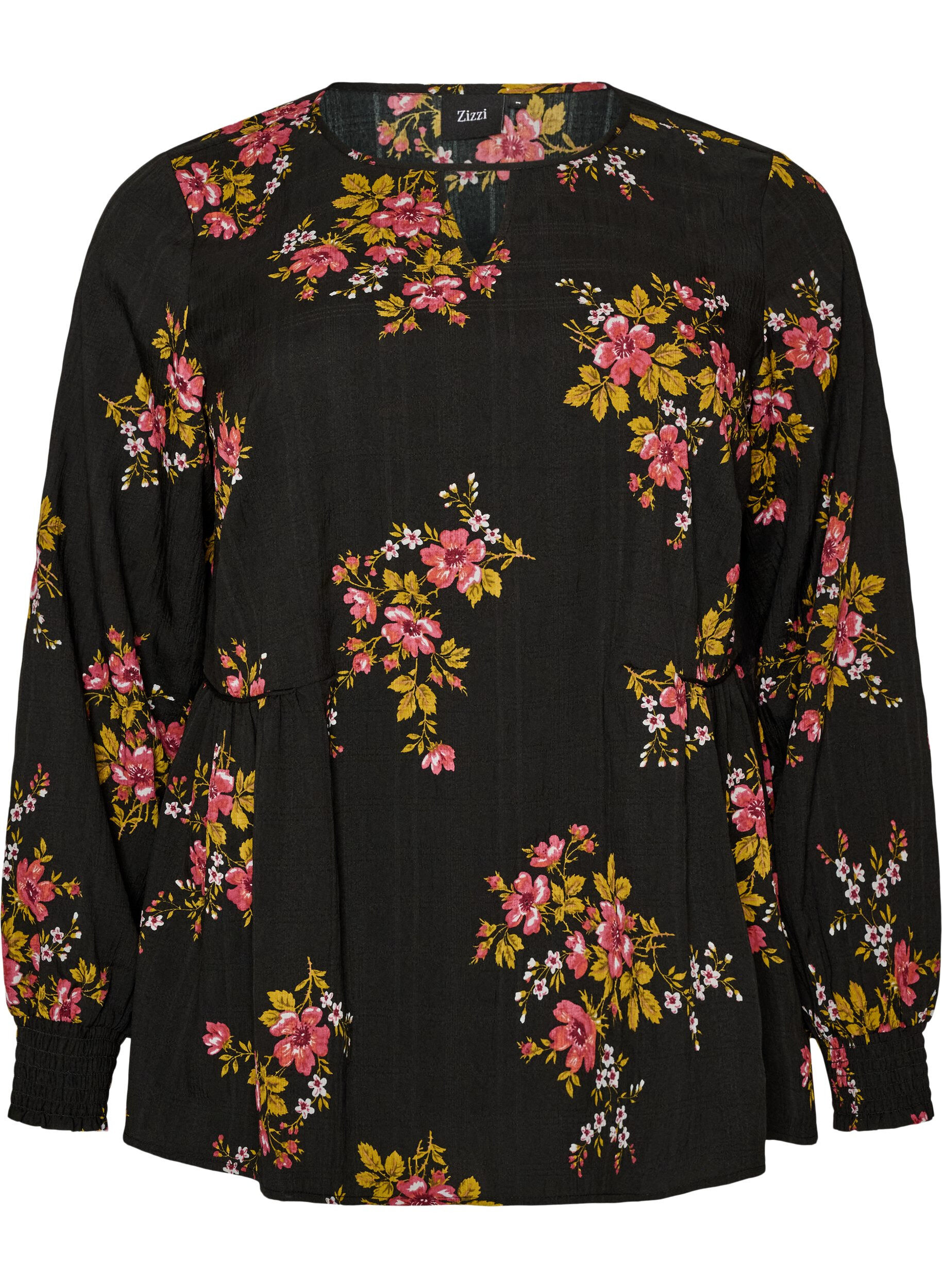 Blouse met lange mouwen en bloemenprint