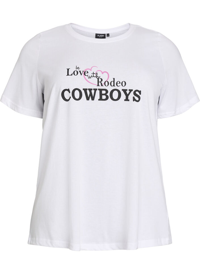 FLASH - T-shirt met print, Wit, Packshot image number 0