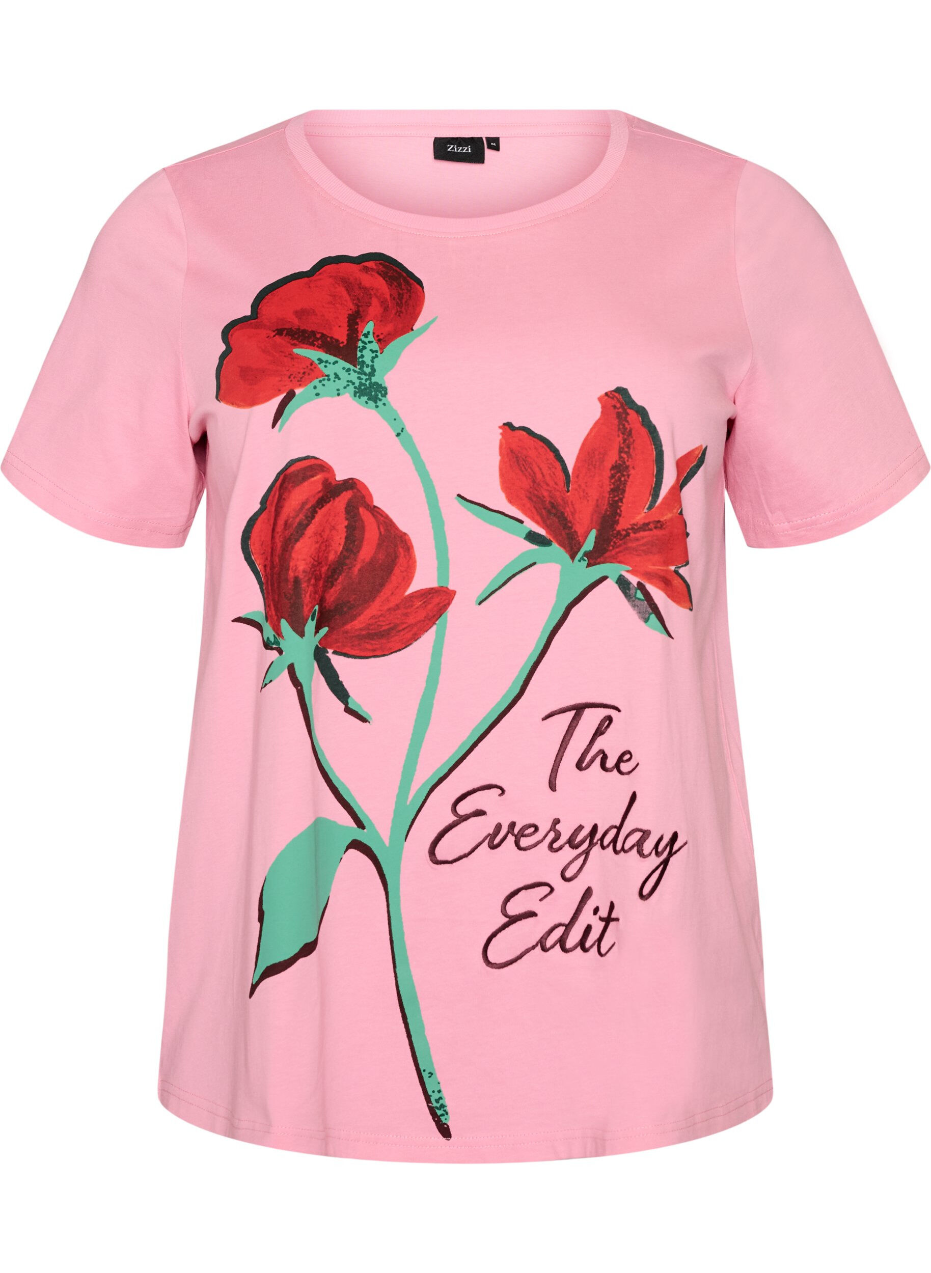 Katoenen T-shirt met print aan de voorkant
