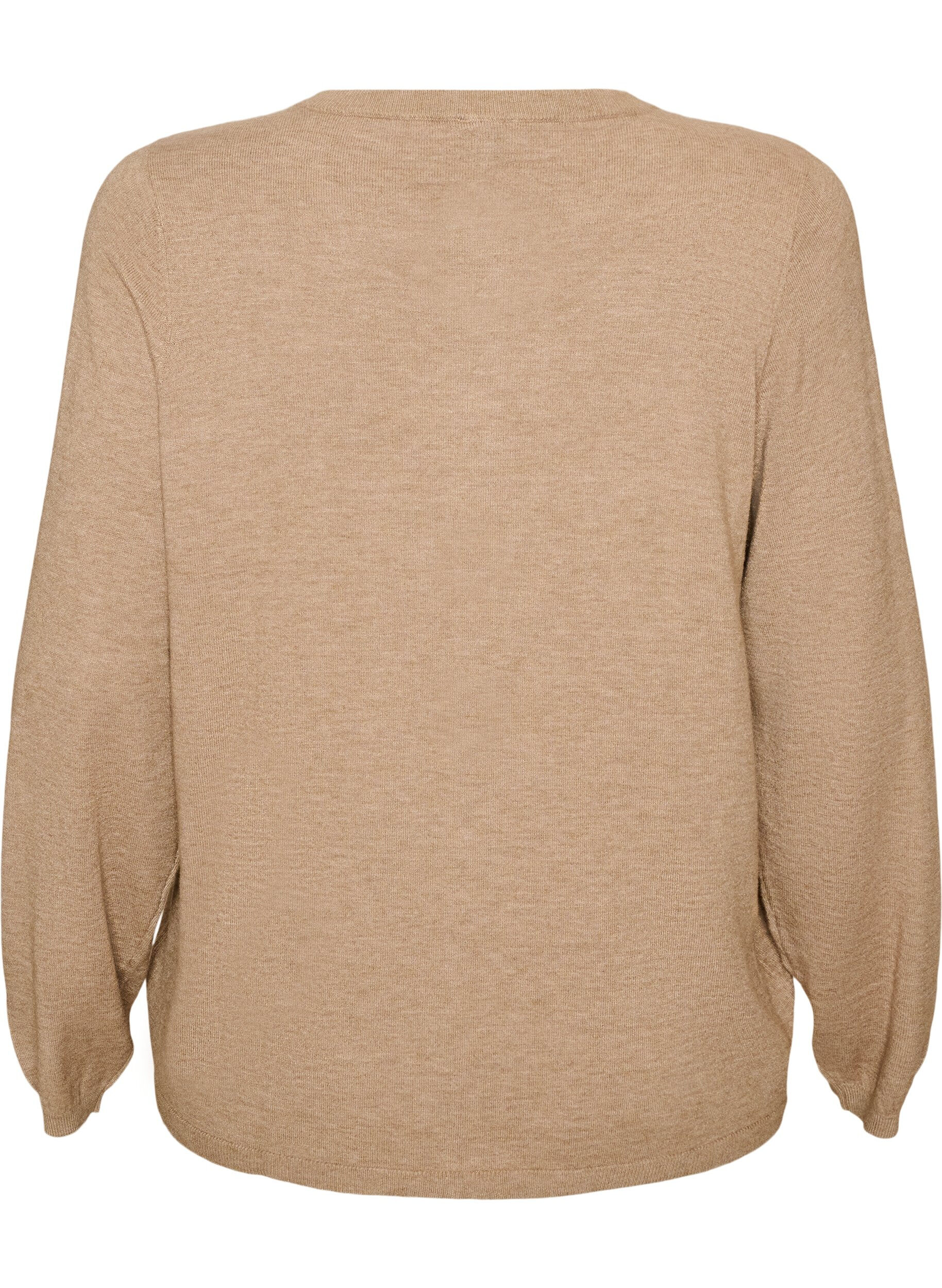 ZizziCardigan met ronde knopen, Beige, Packshot image number 1