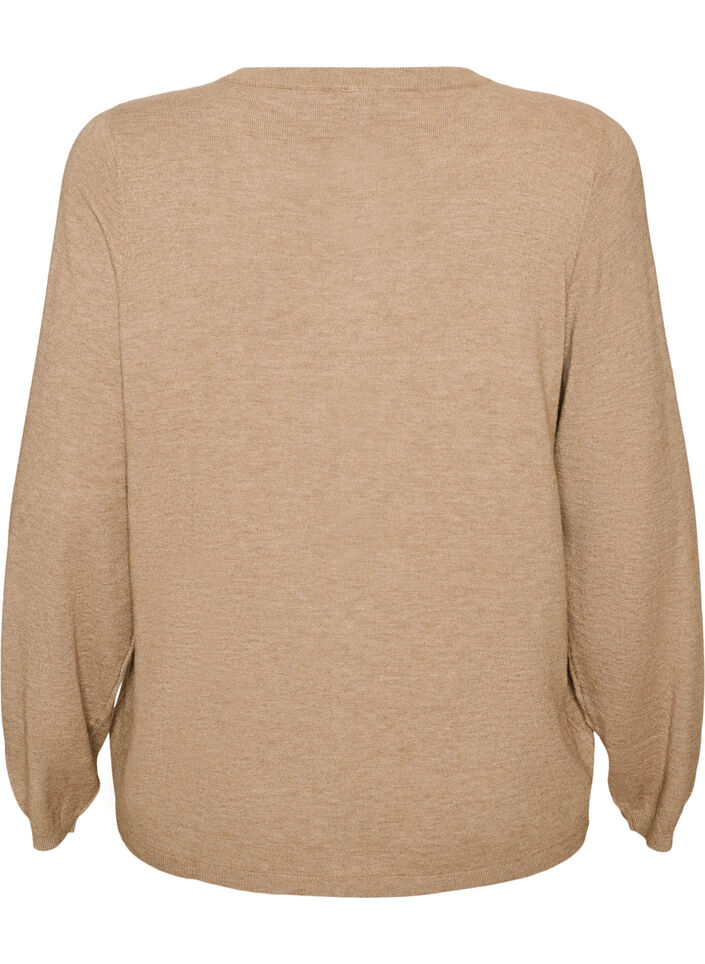 Cardigan met ronde knopen, Beige, Packshot image number 1