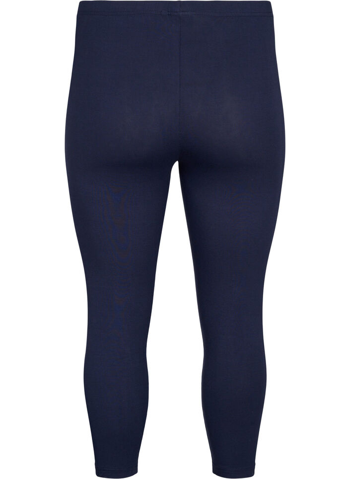 Basic 3/4 legging in viscose, Blauw, Packshot image number 1