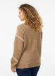 Jumper met decoratieve stiksels, Bruin, Model image number 2