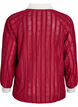 Jersey blouse met een textuur en contrasterende details, Rood, Packshot image number 1