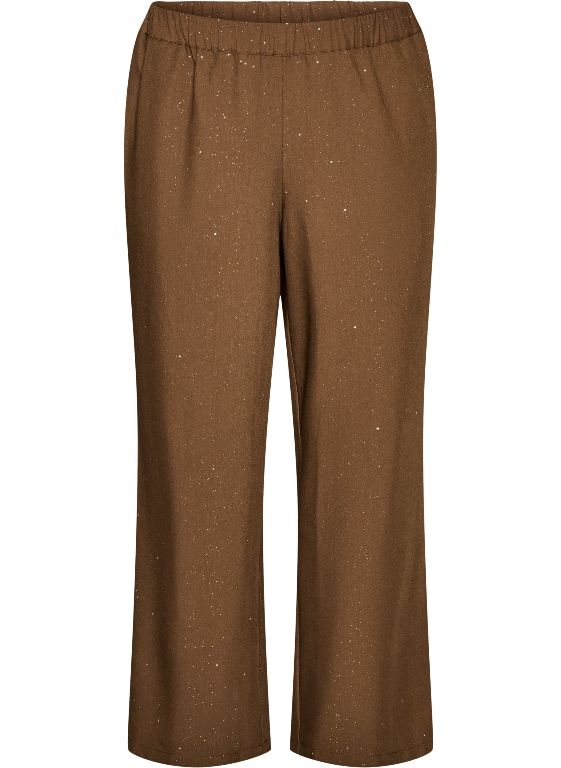Broek met glitter en wijde pijpen