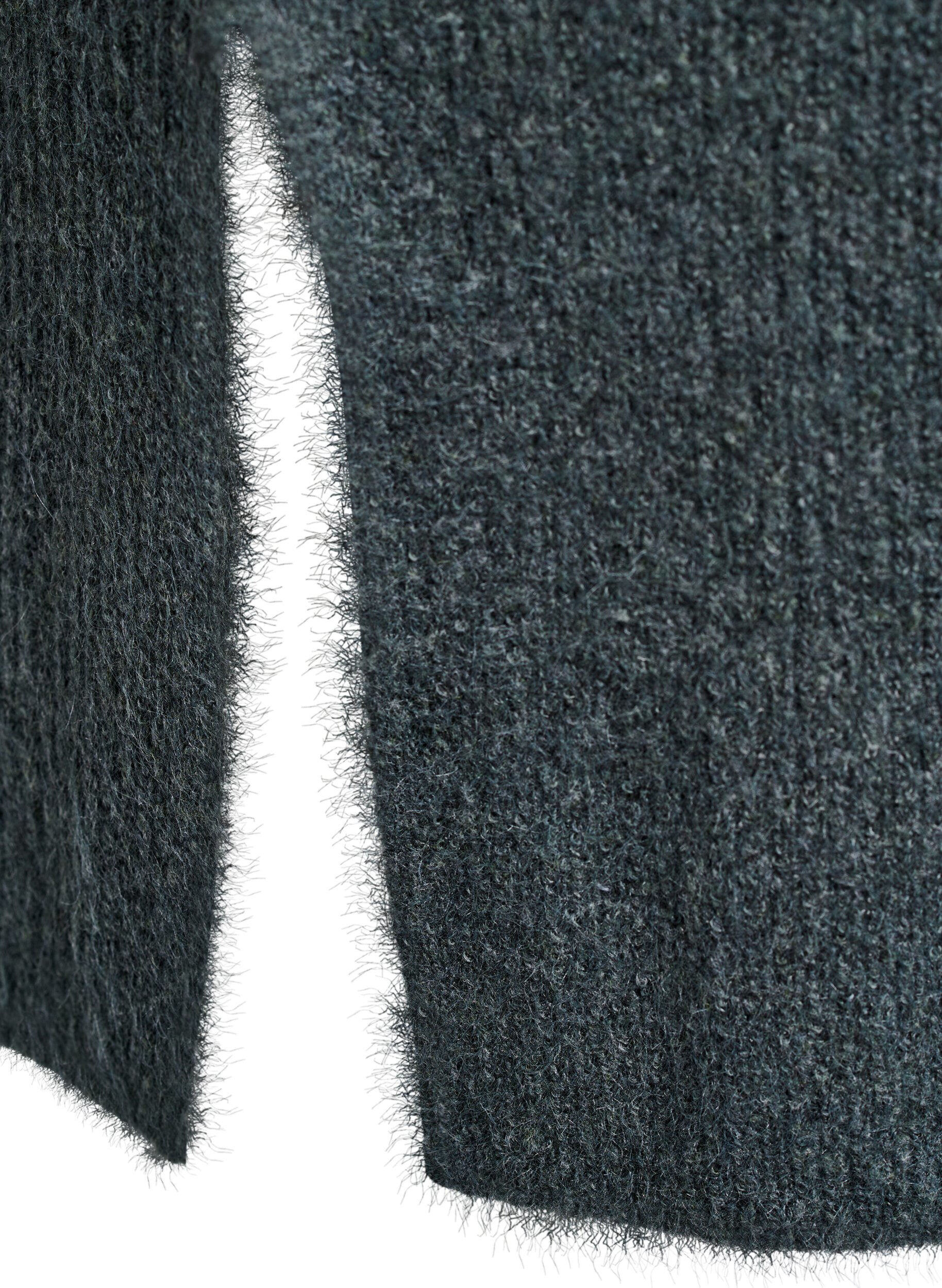 ZizziLange gebreide jurk met hoge hals, Groen, Packshot image number 3