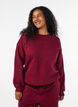 Sweatshirt met tekstprint, Rood, Model image number 0