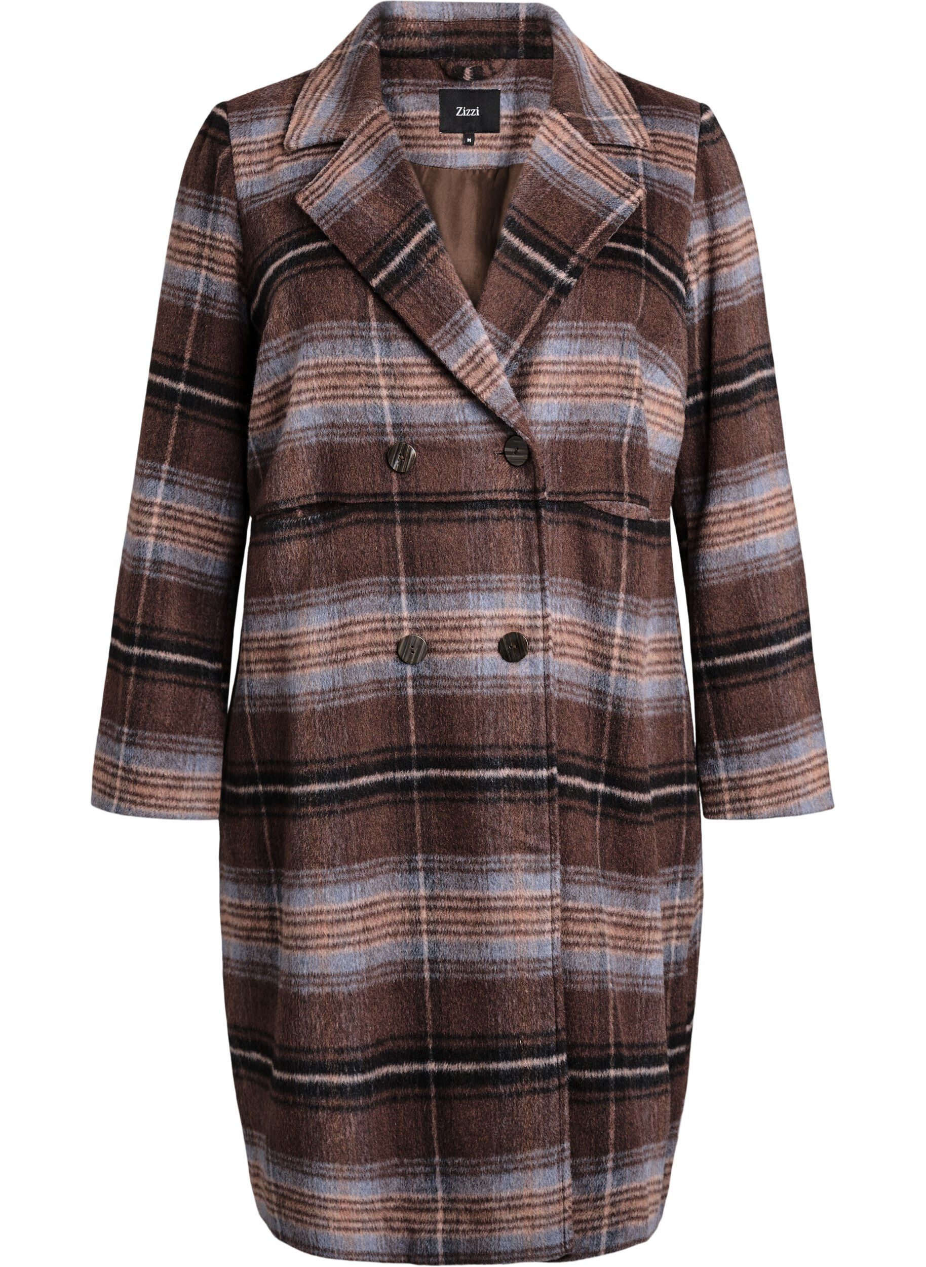 Geborstelde geruite jas