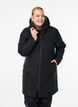 Winterjas met verstelbare taille, Zwart, Model image number 0