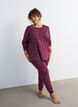 Bedrukte pyjamabroek, Donker Bordeaux, Model image number 0