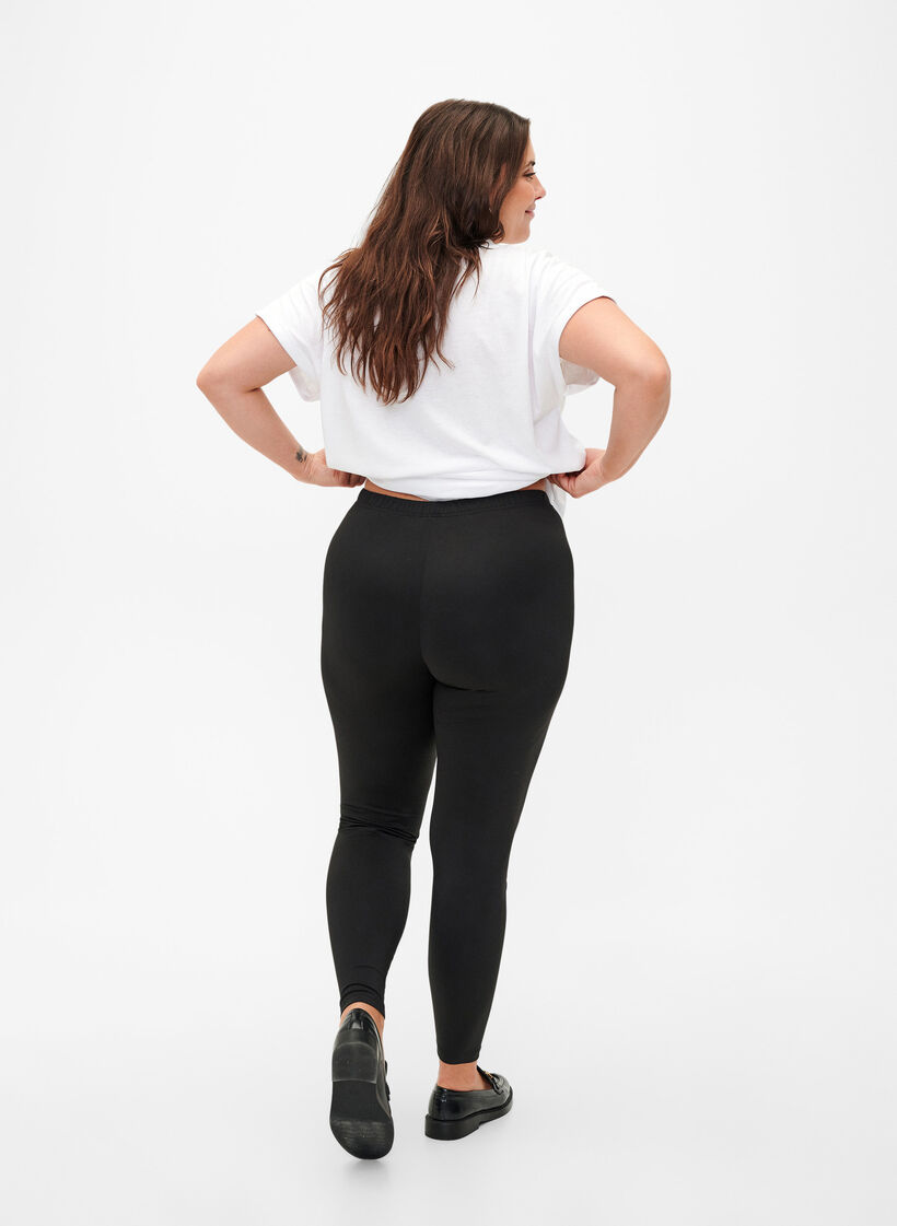 2-pack basic leggings, Zwart, Model image number 2