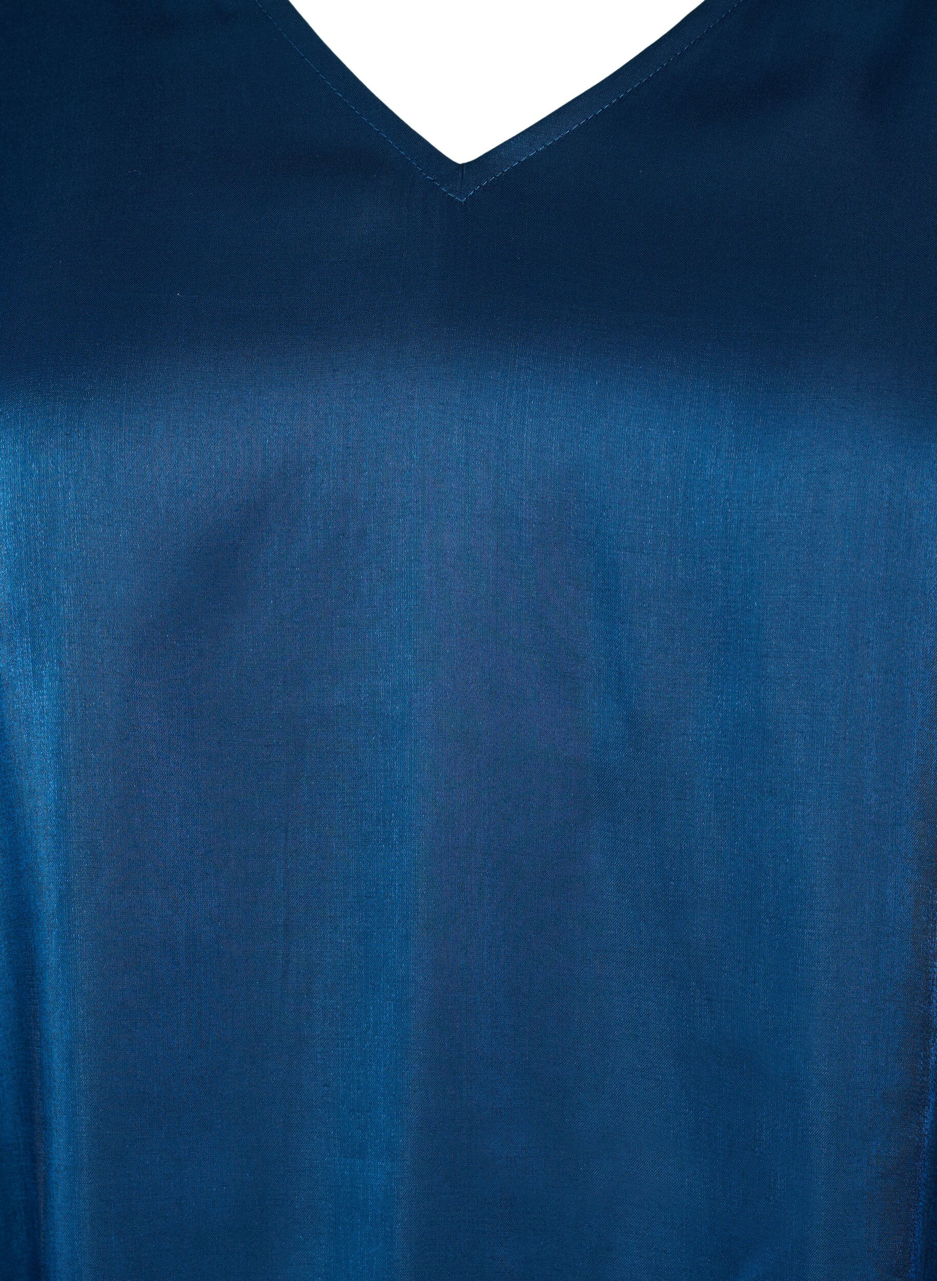 ZizziViscose jurk met V-hals en ruches, Titan, Packshot image number 2