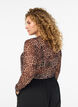 Mesh blouse met luipaardpatroon, Bruin, Model image number 2