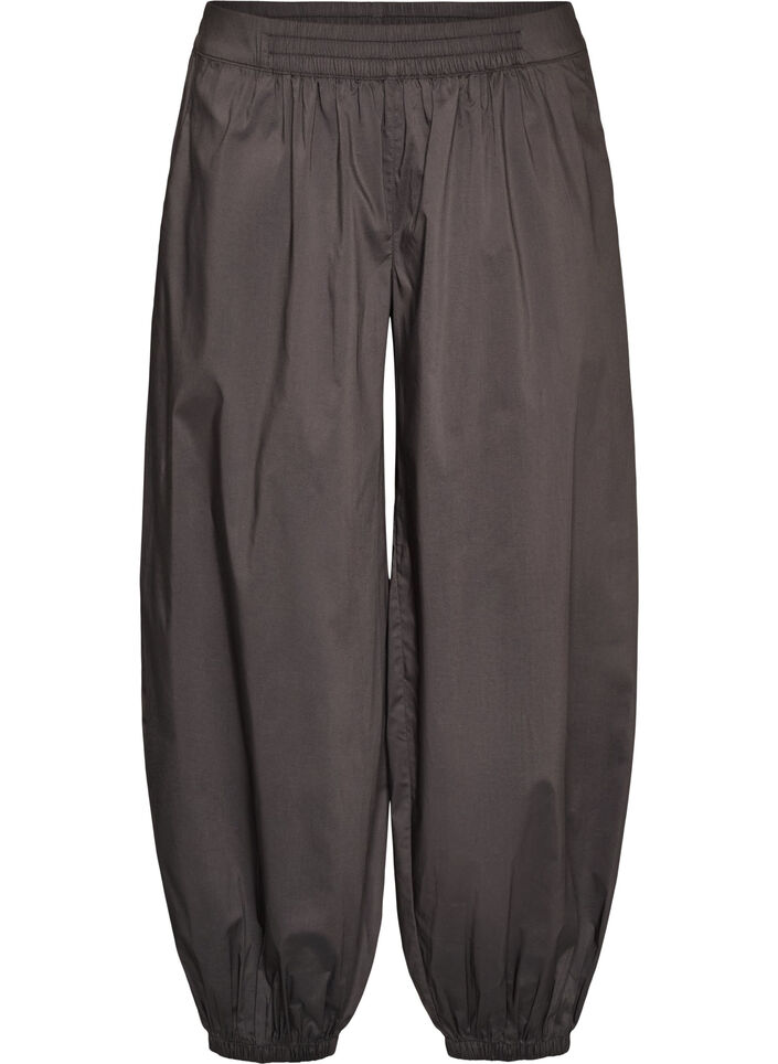 Ballonbroek met zakken en een elastische tailleband, Grijs, Packshot image number 0