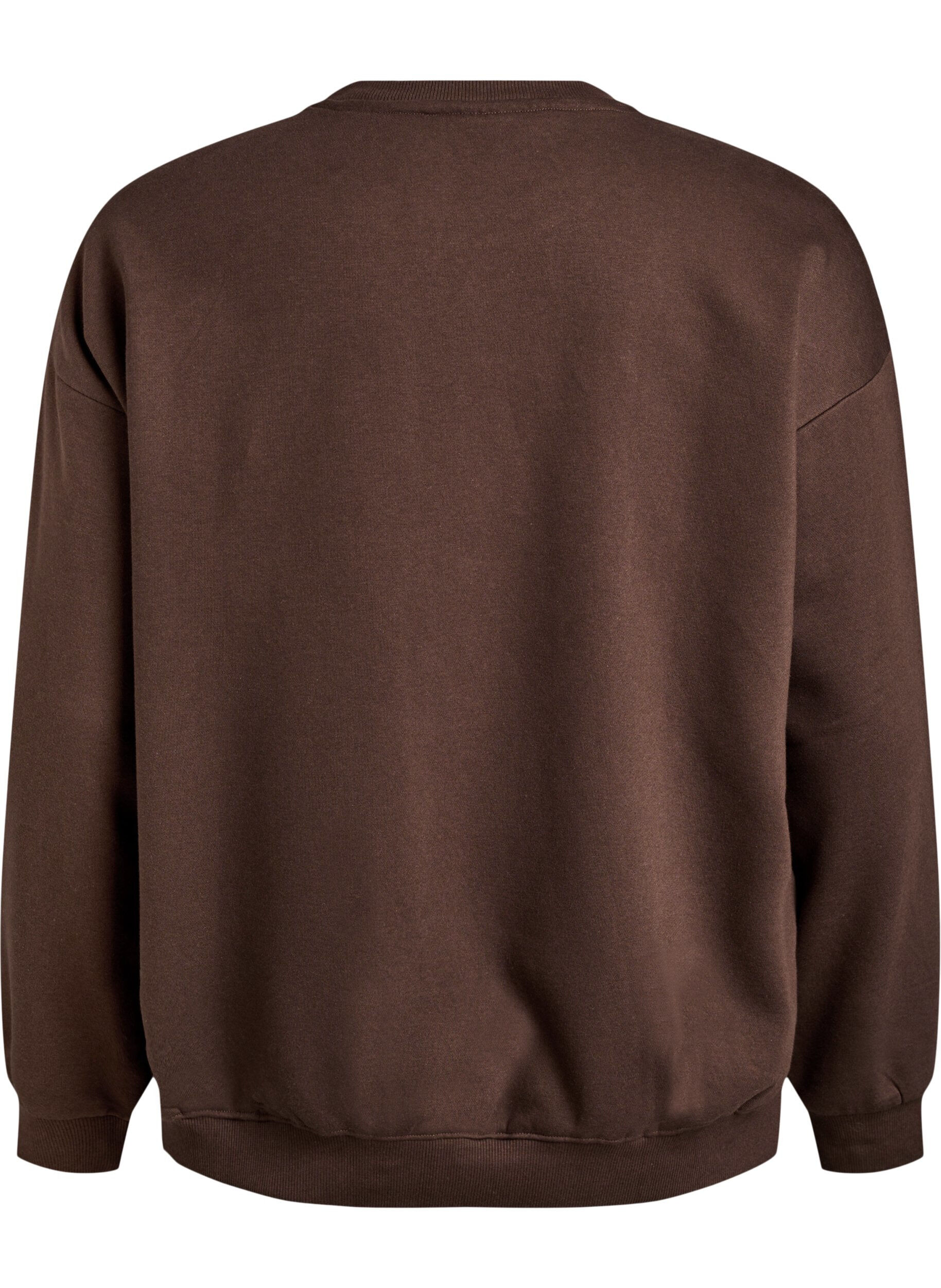 ZizziSweatshirt met motief, Bruin, Packshot image number 1