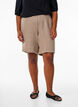 Korte broek met zakken en hoge taille, Bruin, Model image number 3