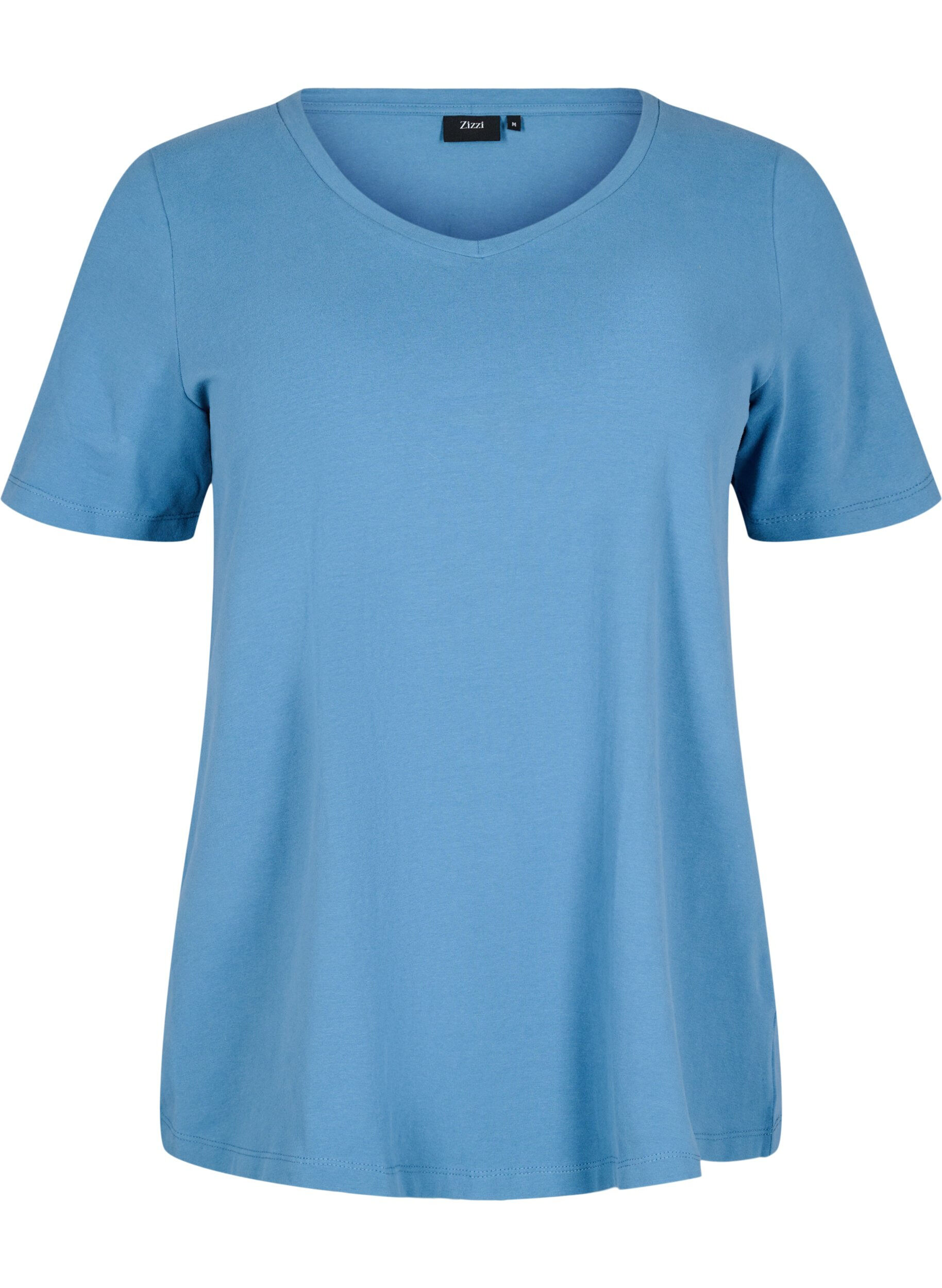 Effen basic T-shirt van katoen