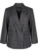 Blazer van wolmix met zakken, Dark Grey Melange, Packshot image number 0