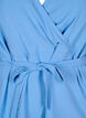 Omslagblouse met lange mouwen en striksluiting, Blauw, Packshot image number 2