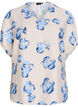 Lichte blouse met print en V-hals, Wit, Packshot image number 0
