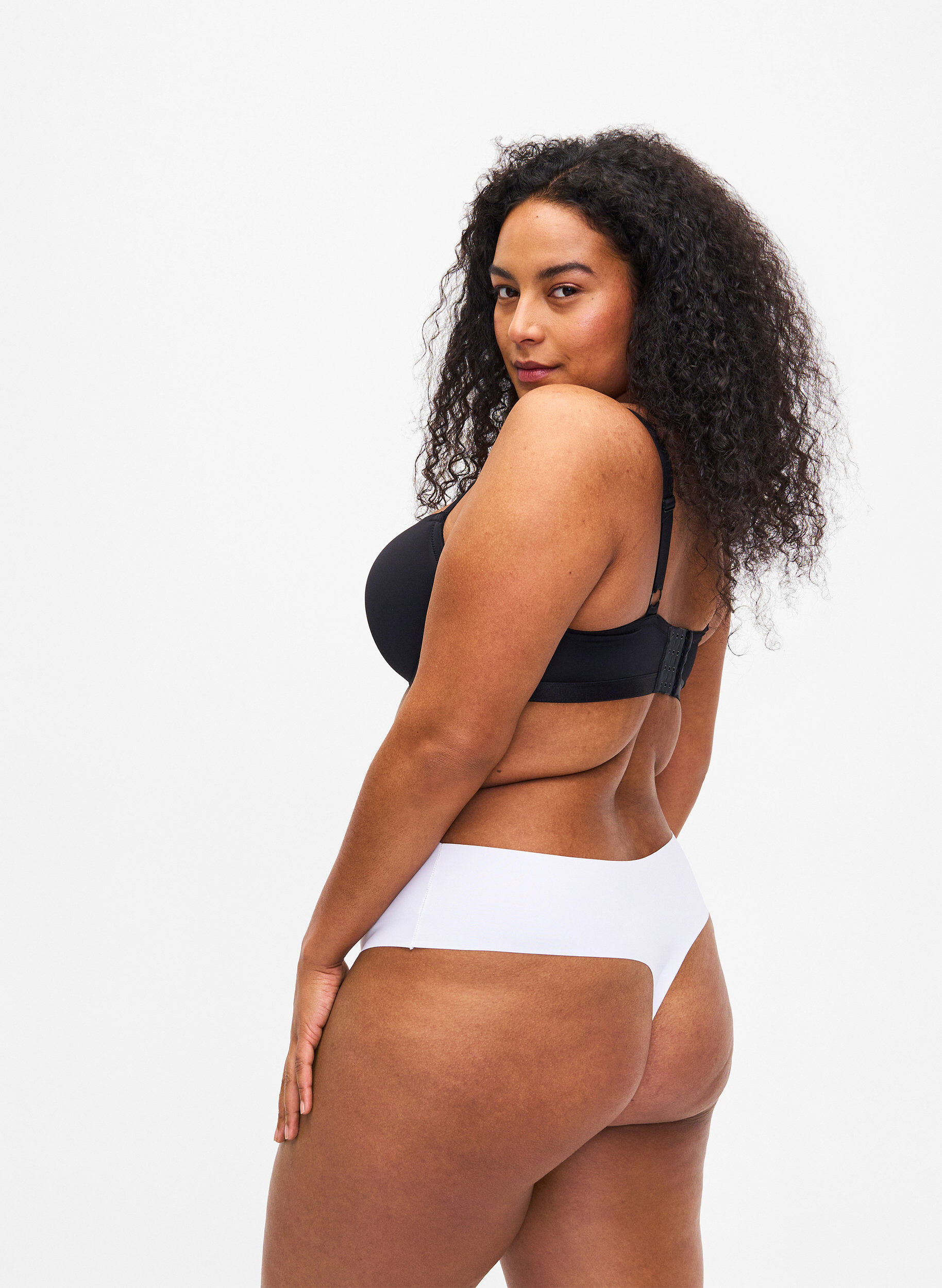 ZizziSet van 2 naadloze g-strings, Wit, Model image number 1