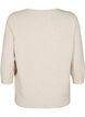 Gebreide blouse met bloemen en 3/4 mouwen, Pumice Stone Mel., Packshot image number 1
