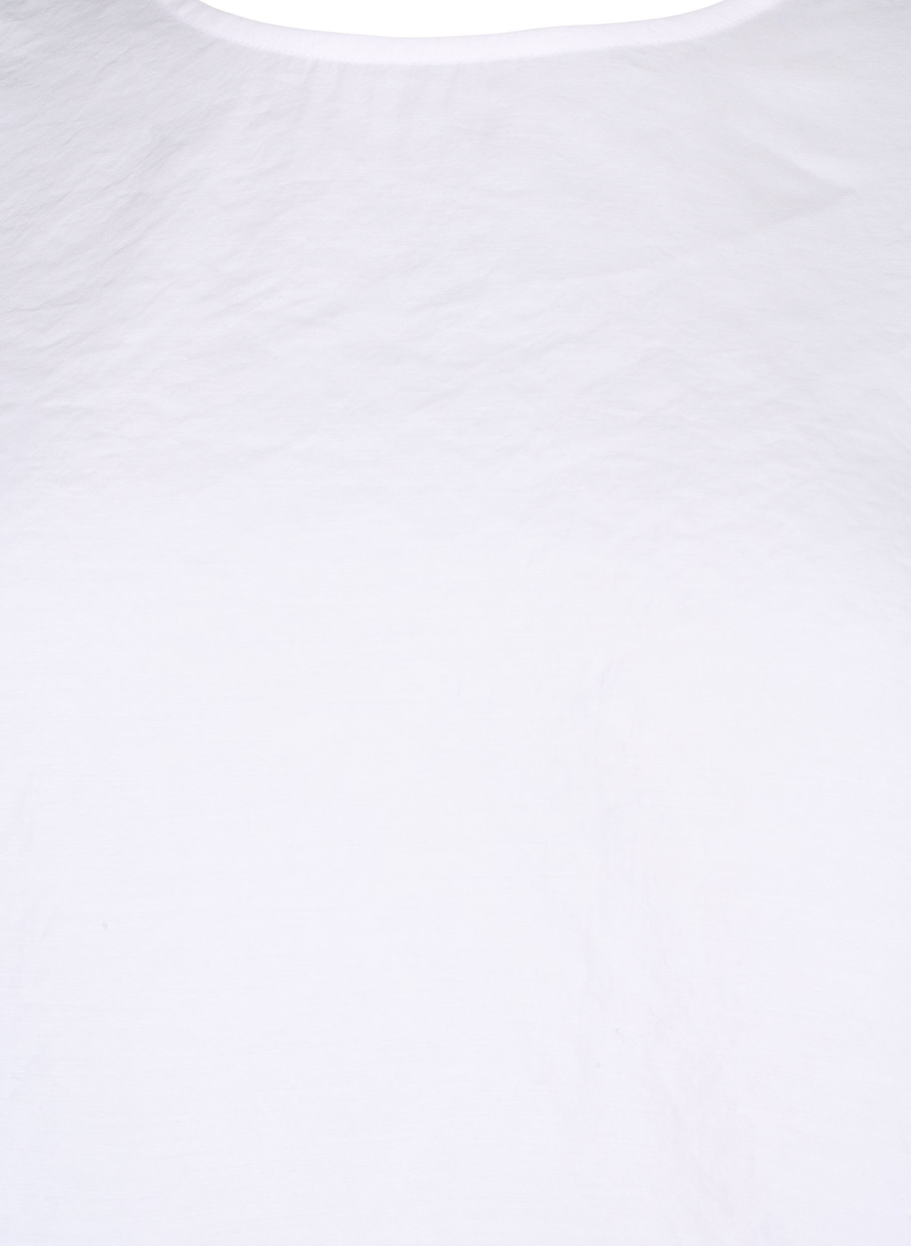 ZizziBlouse van Tencel&trade; Modal met geborduurde details, Bright White, Packshot image number 2