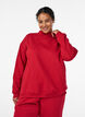 Sweatshirt met hoge kraag en lange mouwen, Rood, Model image number 0