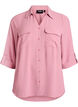 Chemise avec poches poitrine et manches 3/4, Rose, Packshot image number 0