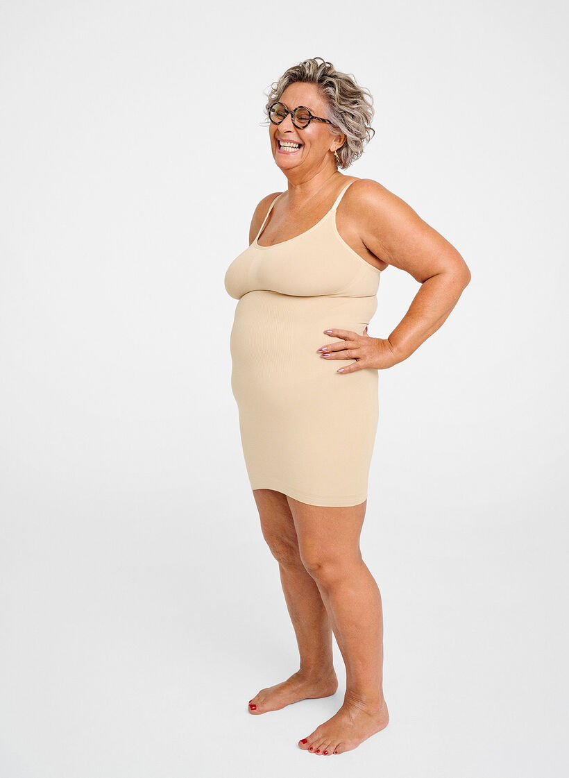 Shapewear jurk met dunne bandjes, Nude, Image