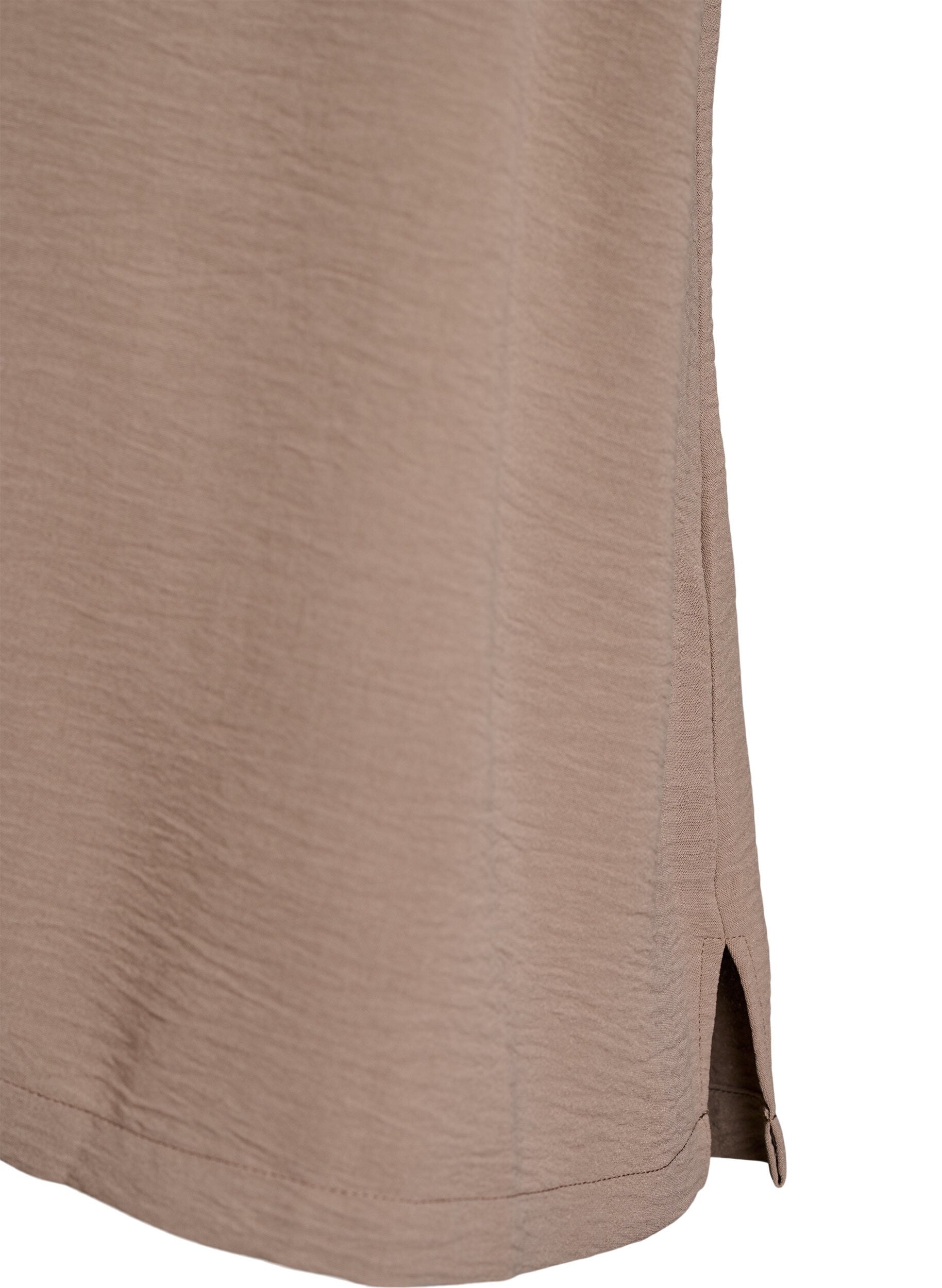 ZizziMouwloze top met kreukeffecten, Bruin, Packshot image number 3